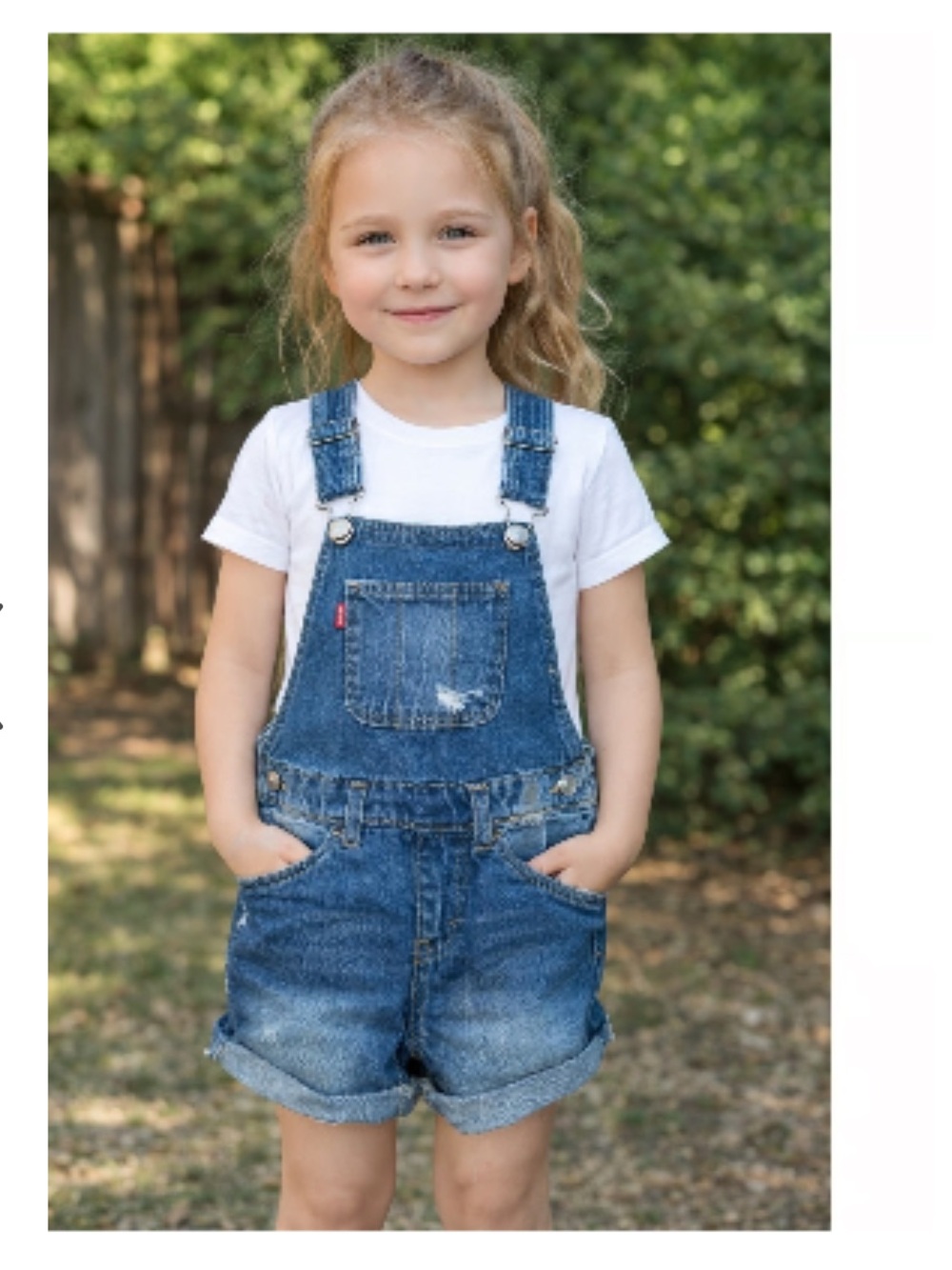 Levi's Blue Denim Short Overalls for Kids